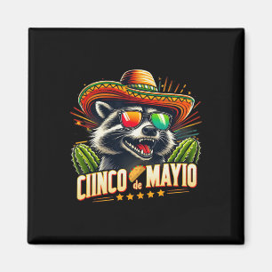 Retro Taco Dinosaur Funny Cinco De Mayo Men Women Magnet