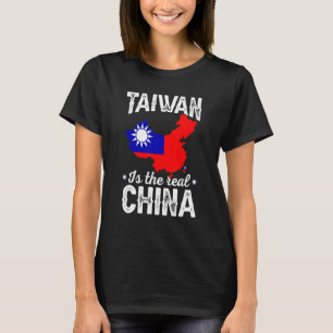 Retro Taiwanese Flag China Map Taiwan The Real Chi T-Shirt