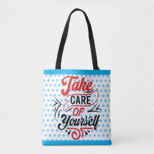 Retro Take Care Tote Bag
