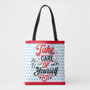 Retro Take Care Tote Bag