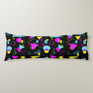 RETRO TAPE COLORFUL SHAPES  BODY CUSHION