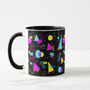 RETRO TAPE COLORFUL SHAPES MUG