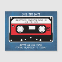 Retro Tape Graduation Song Mix Save The Date