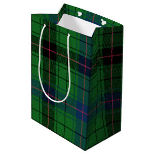 Retro Tartan Davidson Green Plaid Medium Gift Bag