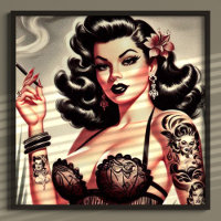 Retro Tatto Goth Girl