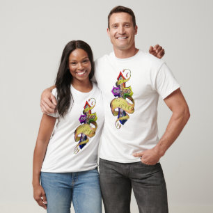 Retro tattoo design cross and butterfly -gay love  T-Shirt