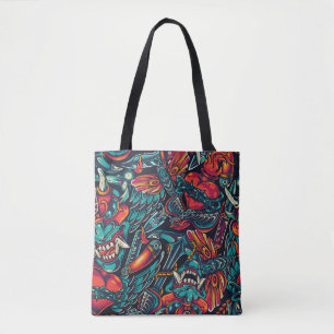 Retro Tattoo Design Tote Bag