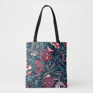 Retro Tattoo Design Tote Bag