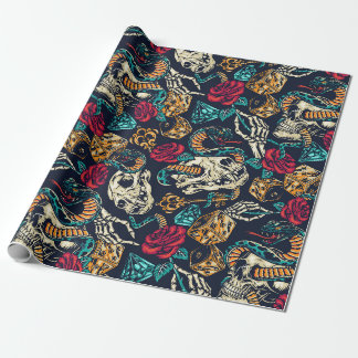 Retro Tattoo Design Wrapping Paper