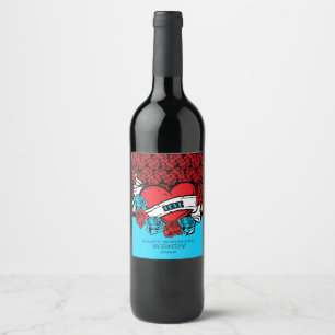 Retro Tattoo, Love Wine Label