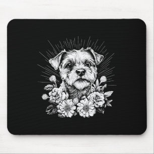 Retro Tattoo Style Border Terrie Dog Lover _1  Mouse Pad