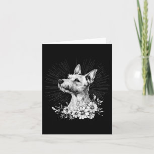 Retro Tattoo Style Fox Terrier Dog Lover Card