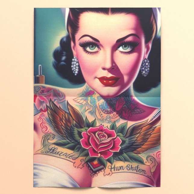 Retro Tattooed Nurse Tissue Paper (Creator Uploaded)