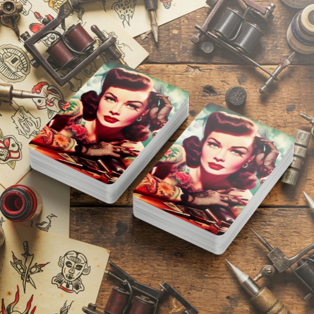 Retro Tattooed Pin-up Playing Cards (Creator Uploaded)