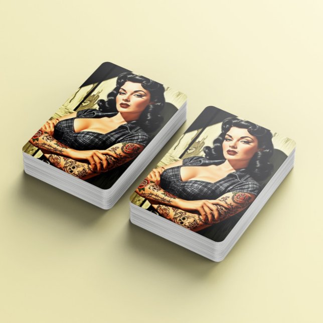 Retro Tattooed Pin-up Playing Cards (Creator Uploaded)