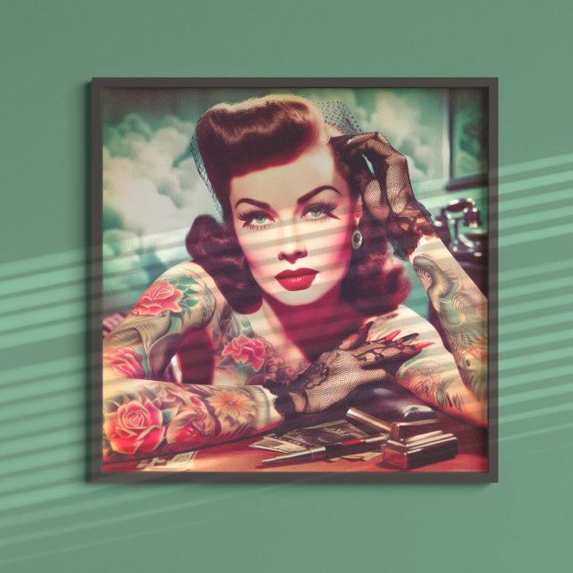Retro Tattooed Pin-up Poster (Creator Uploaded)