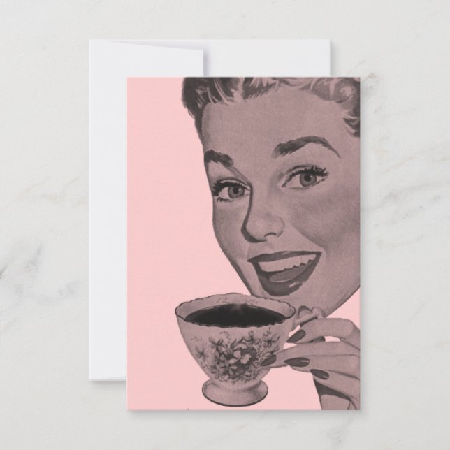 Retro Tea Party V2 Invitation (Front)