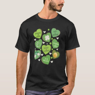 Retro Teach Conversation Hearts School St Patricks T-Shirt