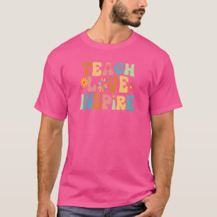 Retro Teach Love Inspire Back To School Teachers T-Shirt