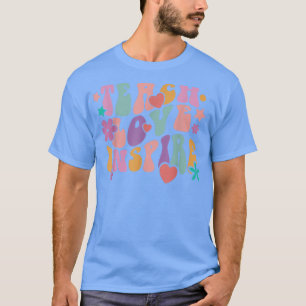 Retro Teach Love Inspire Groovy Teacher Kids Back T-Shirt