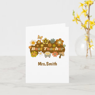 Retro Teacher Card