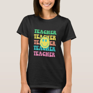Retro Teacher Inspirational Colourful Elementary S T-Shirt