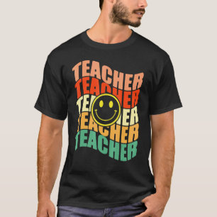 Retro Teacher Inspirational Colourful Elementary S T-Shirt