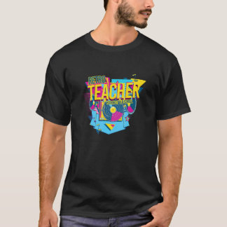Retro Teacher Kicking It Old School Retro Vintage T-Shirt