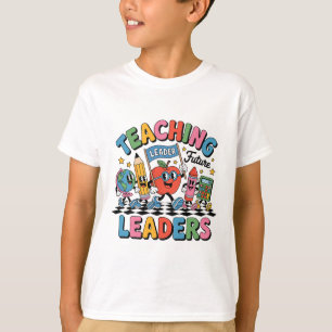 Retro Teaching Future Leaders Fun Back To School T T-Shirt
