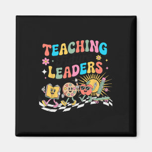 Retro Teaching Future Leaders Groovy Teacher Back Magnet