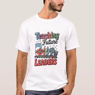 Retro Teaching Future Leaders Groovy Teacher T-Shirt