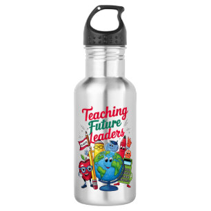 Retro Teaching Future Leaders Teacher School 532 Ml Water Bottle