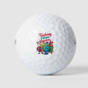 Retro Teaching Future Leaders Teacher School Golf Balls