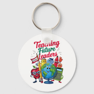 Retro Teaching Future Leaders Teacher School  Key Ring