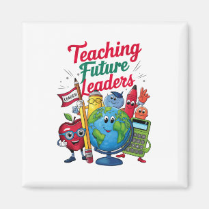 Retro Teaching Future Leaders Teacher School Magnet