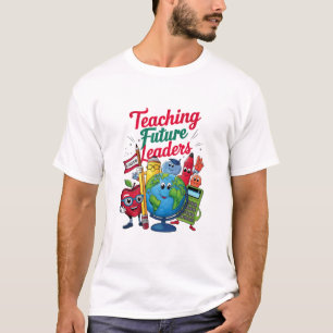 Retro Teaching Future Leaders Teacher School  T-Shirt