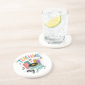 Retro Teaching Is My Jam Vinyl Record Teacher Coaster