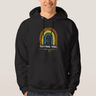 Retro Teaching Music My Jam Music Teacher Rainbow Hoodie