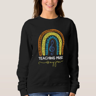 Retro Teaching Music My Jam Music Teacher Rainbow Sweatshirt