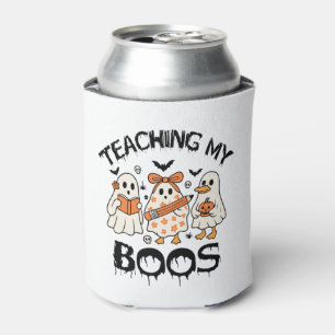 Retro Teaching My Boos Halloween Can Cooler