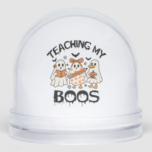 Retro Teaching My Boos Halloween Snowglobe