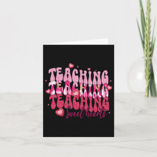 Retro Teaching Sweethearts Candy Heart Teacher Val Card