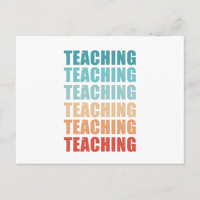Retro Teaching Vintage Gift Postcard (Front)