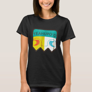 retro teahupoo surf shirt with two big waves