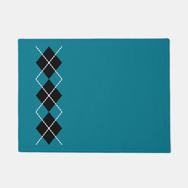 Retro Teal Doormat  (Front)