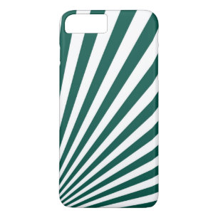 Retro Teal green Sun Rays Background Case-Mate iPhone Case