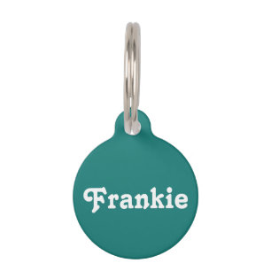 Retro Teal Pet Tag