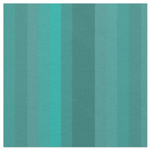 Retro Teal & Turquoise Vertical Stripes Fabric