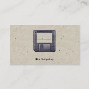 Retro Tech Floppy Disc Professional Design Business Card