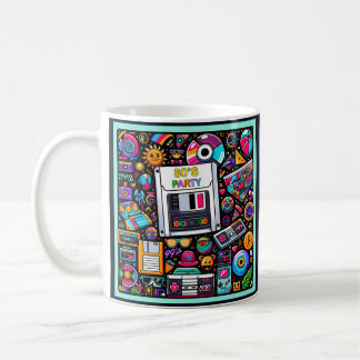 Retro Tech Playground: A Nostalgic 90s Odyssey Coffee Mug